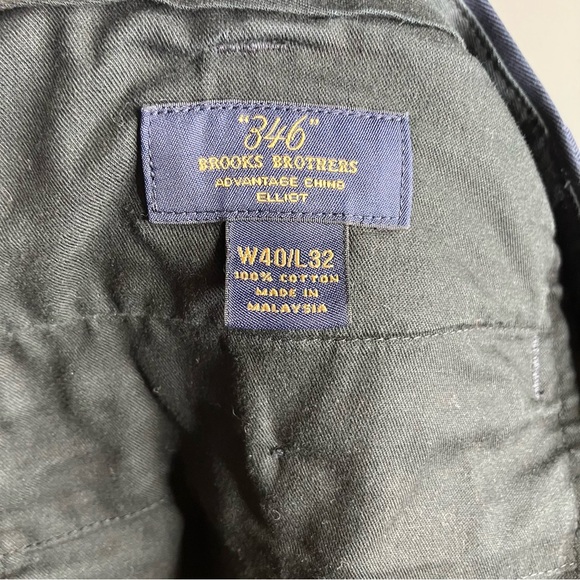 Brooks Brothers ‘346’ advantage chino Elliot navy blue men’s size 40 x 32 cotton - Picture 8 of 8
